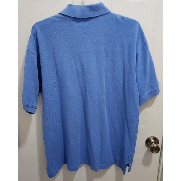 VTG Tommy Hilfiger Light Blue Short Sleeve Polo Shirt 100% Cotton Size Large - Picture 7 of 9